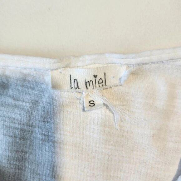 La Miel Women's Relaxed Fit Gauze Tee White V Neck 100% Cotton One size - Picture 5 of 9
